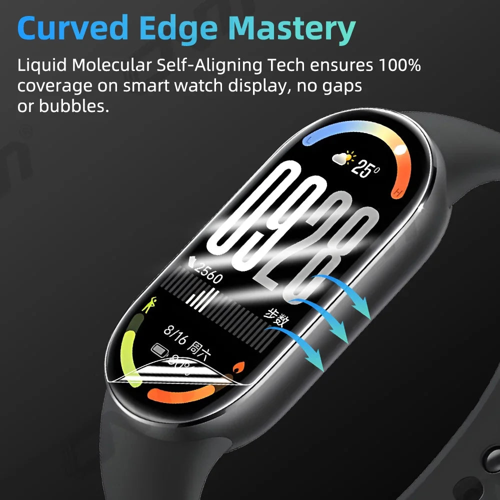 Hydrogel Film for Xiaomi Mi Band 10 Screen Protector Anti-scratch, HD Clear Full Coverage Soft Protective Film Accessories