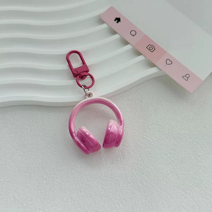 1PC Cute Creative 3D Earphones Pendant Keychain Mobile Phone Chain Earphone Charm Backpack Hanging Decoration Accessories Gifts