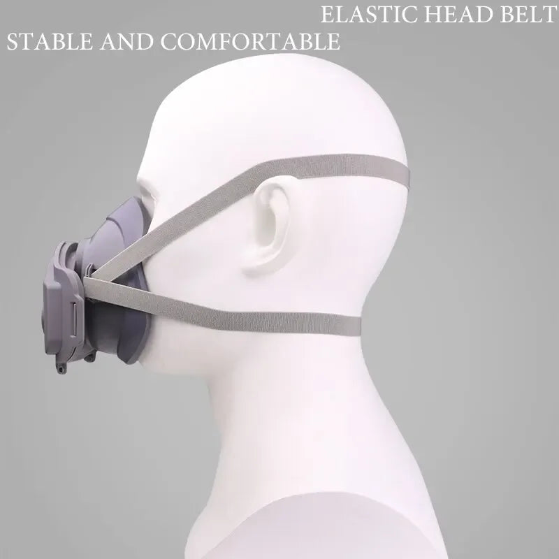 New Half Face Protective Dust Mask Dust Prevention Work Safety Rubber Mask Cotton Filter DIY Home Cleaning Woodworking Polishing