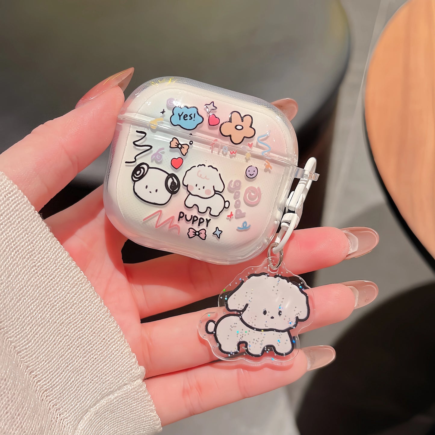 Case For 2025 New AirPods Pro3 4 3 2 1 Pro 2 Case TPU Cute DIY Star Butterfly Flower Dog Earphone Protective Cover With Pendant