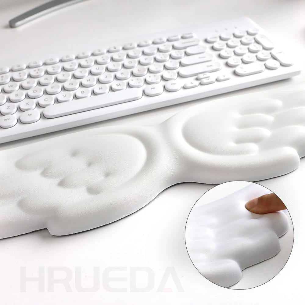 Mousepad Ergonomic Angel Keyboard Wrist Rest and Mouse Pad Set Reduce Wrist Pain for Office and Gaming Use