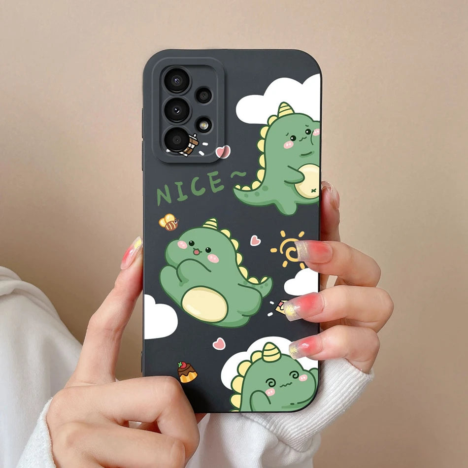 Case For Samsung Galaxy A13 A 13 4G 5G New Design Soft Liquid Silicone Full Coverage Back Cover Anti Slip Shockproof Bumper Capa