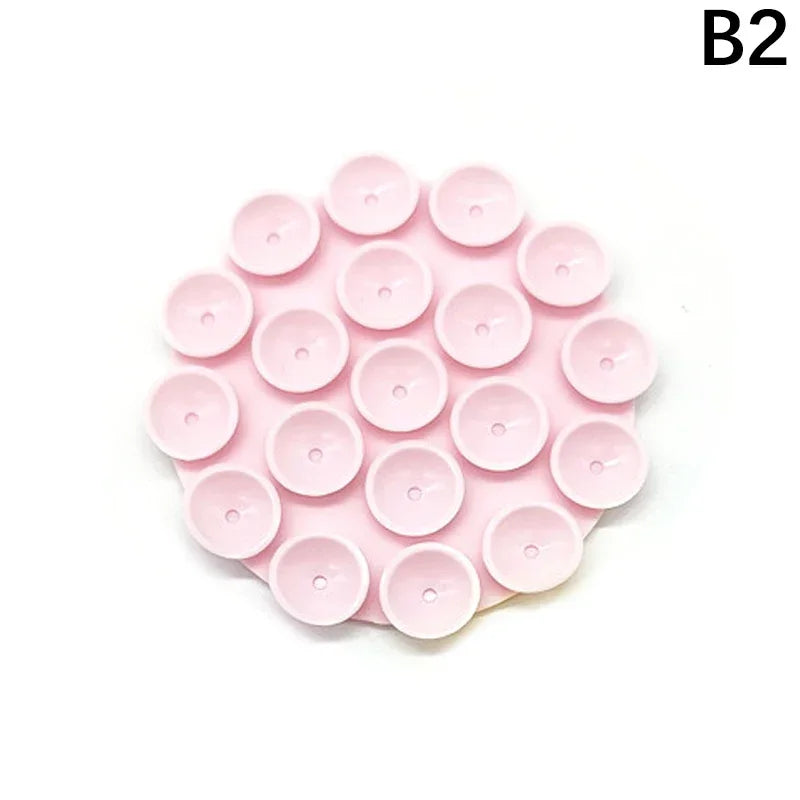 Portable Silicone Suction Cup Back Adhesive Wireless Power Bank Car Anti Slip Universal Mobile Phone Double-sided Holder