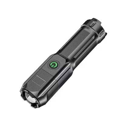 LED Camping Torch Flashlight High Power Rechargeable USB Spotlight Zoom Lantern Built-in Battery For Fishing Outdoor Waterproof