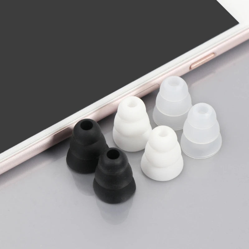 in-Ear Headphones Ear Tips Triple Flange Earpads Perfectly Fits for Earphones with Inner Hole from 3.8mm-4.5mm 896C
