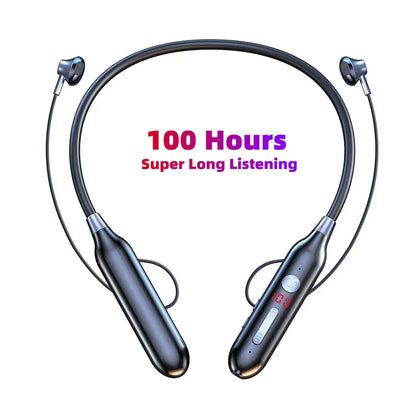 100 Hours Wireless Bluetooth Earphones Magnetic Neckband Sports Running Headset Waterproof Sport Earbuds s720 Noise Reduction