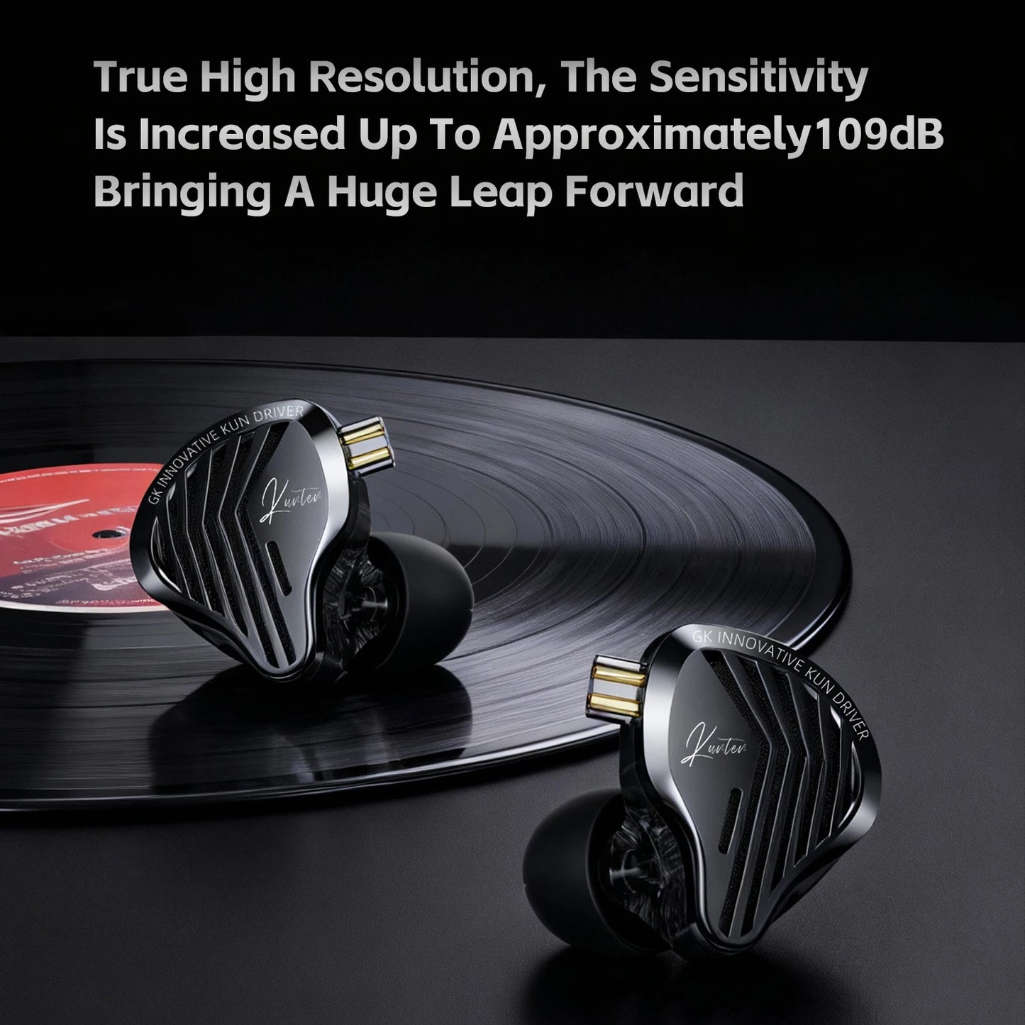 GK KUNTEN Dynamic Drive Headphones HIFI Heavy Bass Earbuds Sports Metal Headphones Detachable Headphones Gaming Headset Ear Buds