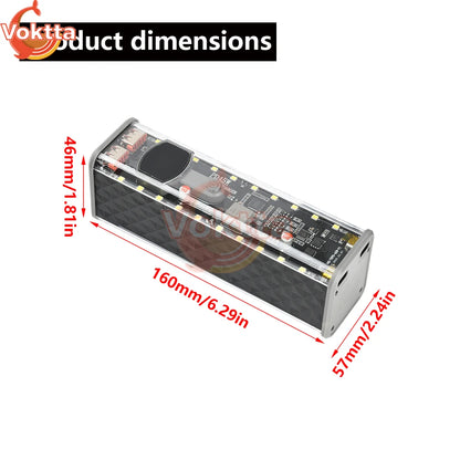 PD 45W Super Fast Charging Transparent Power Bank Battery Shell Welding Free 8 sections 18650 Battery Box With Outdoor Light
