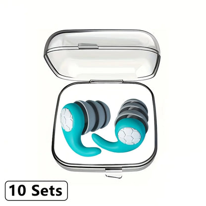Silicone Sleeping Ear Plugs Three-Layer Noise Reduction Waterproof Earplug Professional Soundproof Earplug Earplugs For Swimming
