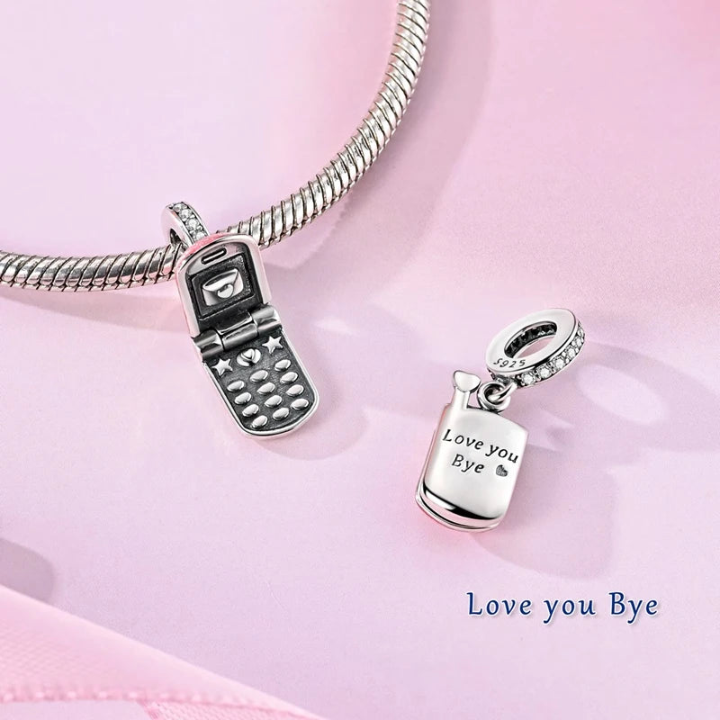 New IN 925 Sterling Silver Charms Beads Headphones Snail Fox Rose Pendant Jewelry Fit Original Bracelet For Women DIY Gift