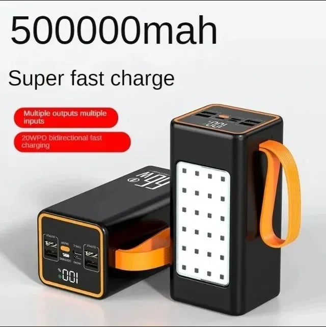 500000mah 100000mah 200000mah 300000mah Upgraded Version Super Powerbank Fast Charge Portable Power Bank Super Large Capacity
