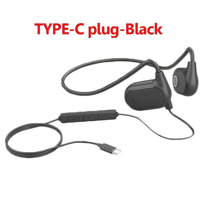 Open Ear Wired Headphones Air Conduction Gaming Headset 3.5mm Type-c USB Plug Stereo Earphones for Computer Laptop Mobile Phone