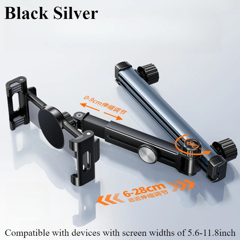 Eary Car Headseat Magnetic Tablet Holder Phone Stand Back Rear Seat Car Accessories 360°Rotatable Foldable Bracket for iPad Pro