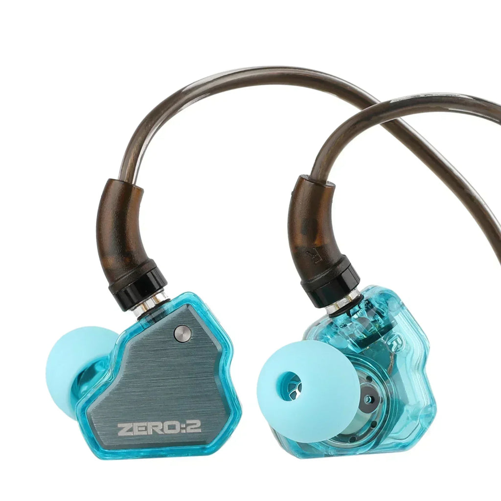 7Hz x Crinacle Zero 2 Headphone HIFI zero2 IEM 10mm Dynamic Driver Wired Earbuds Gaming Earphones with OFC Cable for Musician
