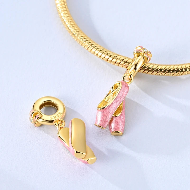 New IN 925 Sterling Silver Charms Beads Headphones Snail Fox Rose Pendant Jewelry Fit Original Bracelet For Women DIY Gift