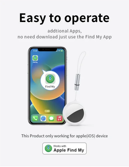 JSPTEC Security Bluetooth Tag Based on IOS Find My app Anti-lose Tracker Sound Locate IOS Message Reminder Alarm Key Finder IOS