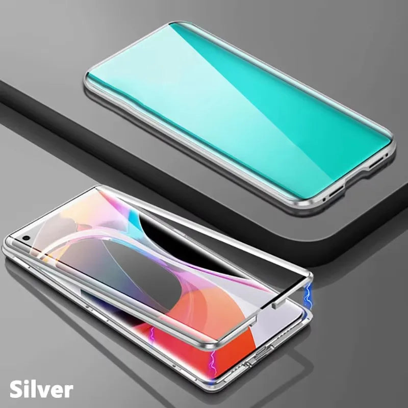 360° Protection Metal Magnetic Phone Case For XiaoMi 13T 14T 15T Redmi K60 K70 Ultra Note 13 14 Pro 5G Double Sided Glass Cover