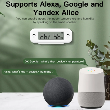 1~4pcs Tuya Zigbee 3.0 Mini Temperature Humidity Sensor For Smart Home Thermometer Hygrometer APP Remote Work with Yandex Alexa