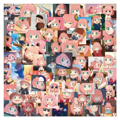 80Pcs Anime SPY×FAMILY Cartoon Stickers Cute Anya Forger Graffiti Sticker Phone Water Bottle Diary Kawaii Decal