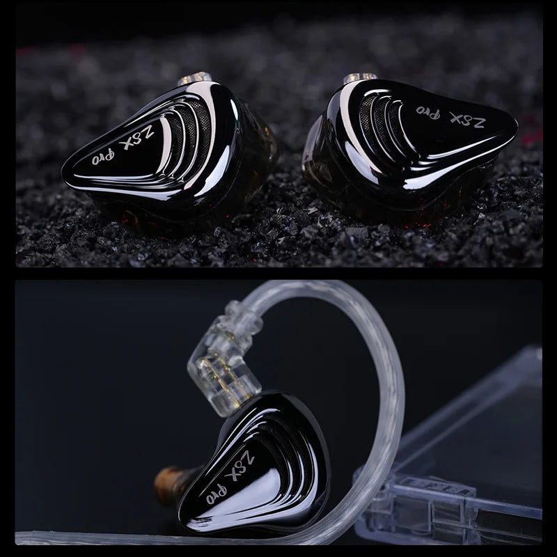 KZ ZSX Pro 5BA 1DD Hybrid Drive Unit Earphones 10mm Dynamic Drive IEMs HIFI Sport Game Earbuds Music Headsets ZSXPRO ZAX ZAS ZAR