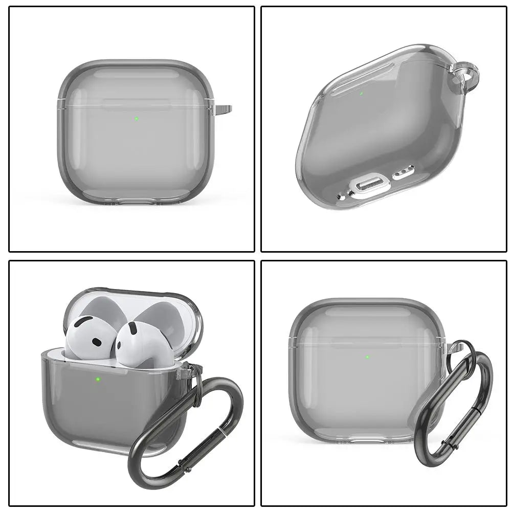 Earphone Protective Cover For Apple AirPods 4 2024 Charging Case Cover Transparent TPU Shockproof Wireless