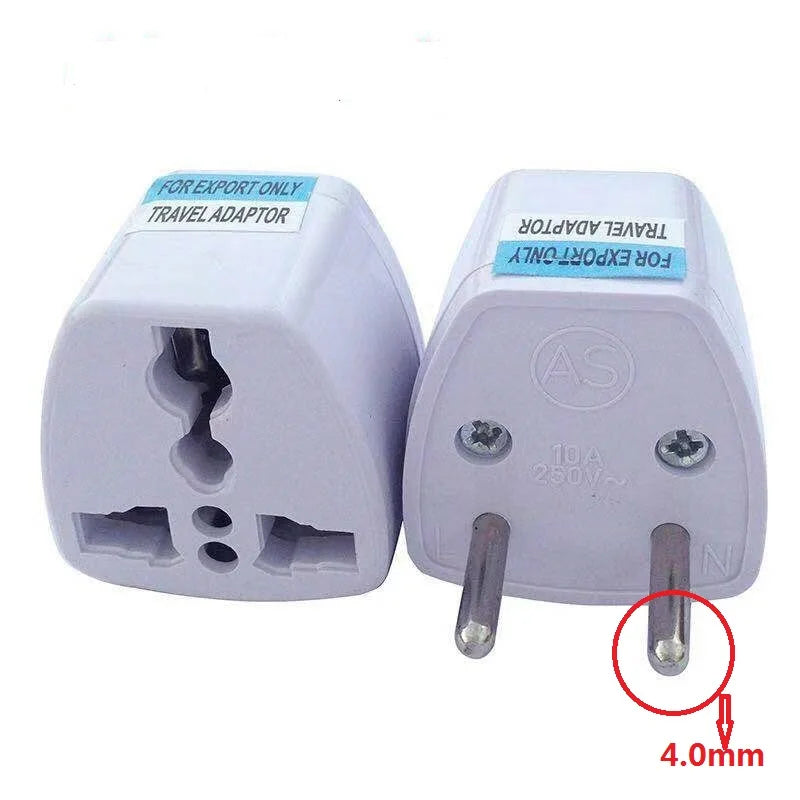 800W Universal US UK AU To EU Plug USA To Euro Europe Travel Wall AC Power Charger Outlet Adapter Converter 2 Round Pin Socket