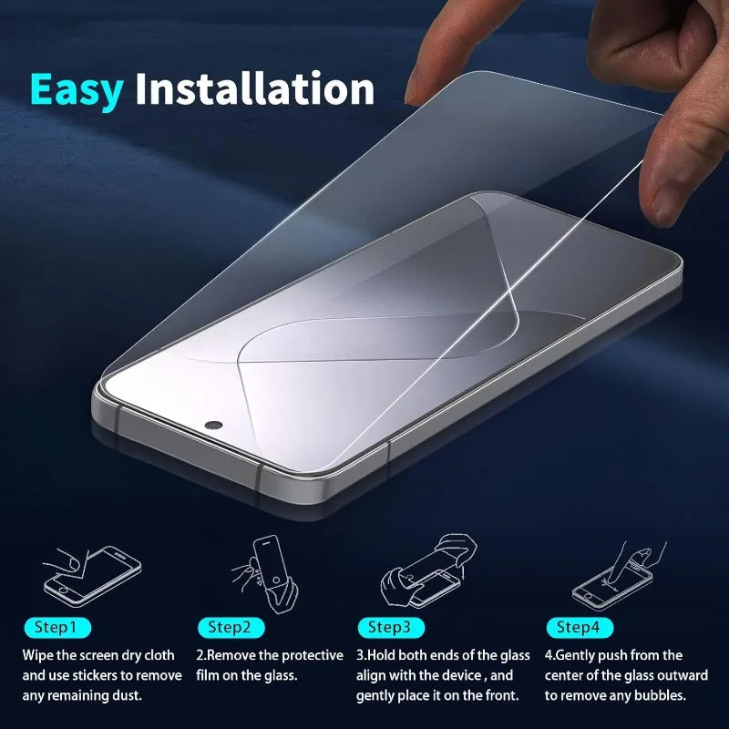 3Pcs HD Tempered Glass Screen Protector for Xiaomi Redmi Note 10 11 12 13 14 Pro 15 Pro 5G Glass Film Anti-Scratch HD Glass