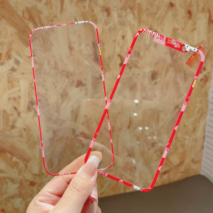Sanrio Hello Kitty Tempered Glass for iPhone 17 16 15 14 13 12 11 Pro Max Screen Protector for 14plus 15plus Protective Film