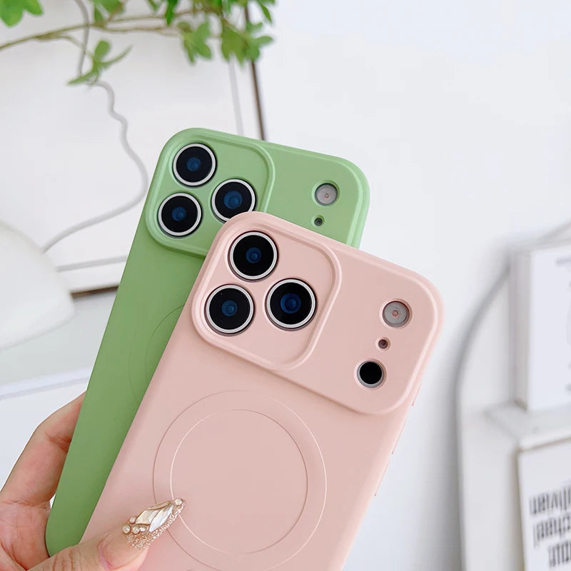 For Magsafe Magnetic Wireless Charging Liquid Silicone Shockproof Phone Case For iPhone 17 Pro Max/17/17 Pro Bumper Back Cover