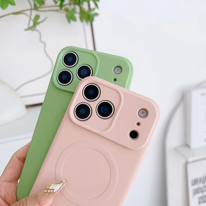 For Magsafe Magnetic Wireless Charging Liquid Silicone Shockproof Phone Case For iPhone 17 Pro Max/17/17 Pro Bumper Back Cover