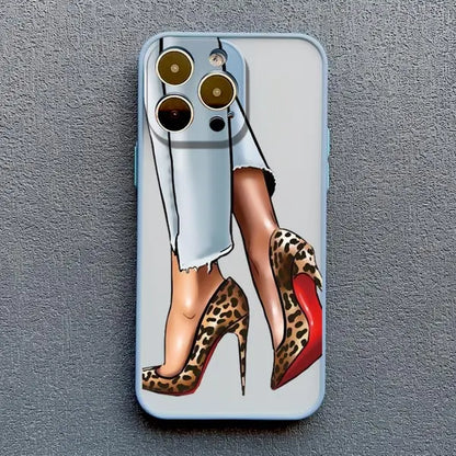 Girl Women Coffee Miss Phone Case For iphone 16 12 11 14 13 15 Pro Max X XS XR SE 2020 7 8 Plus Fashion Lady High Heel Covers