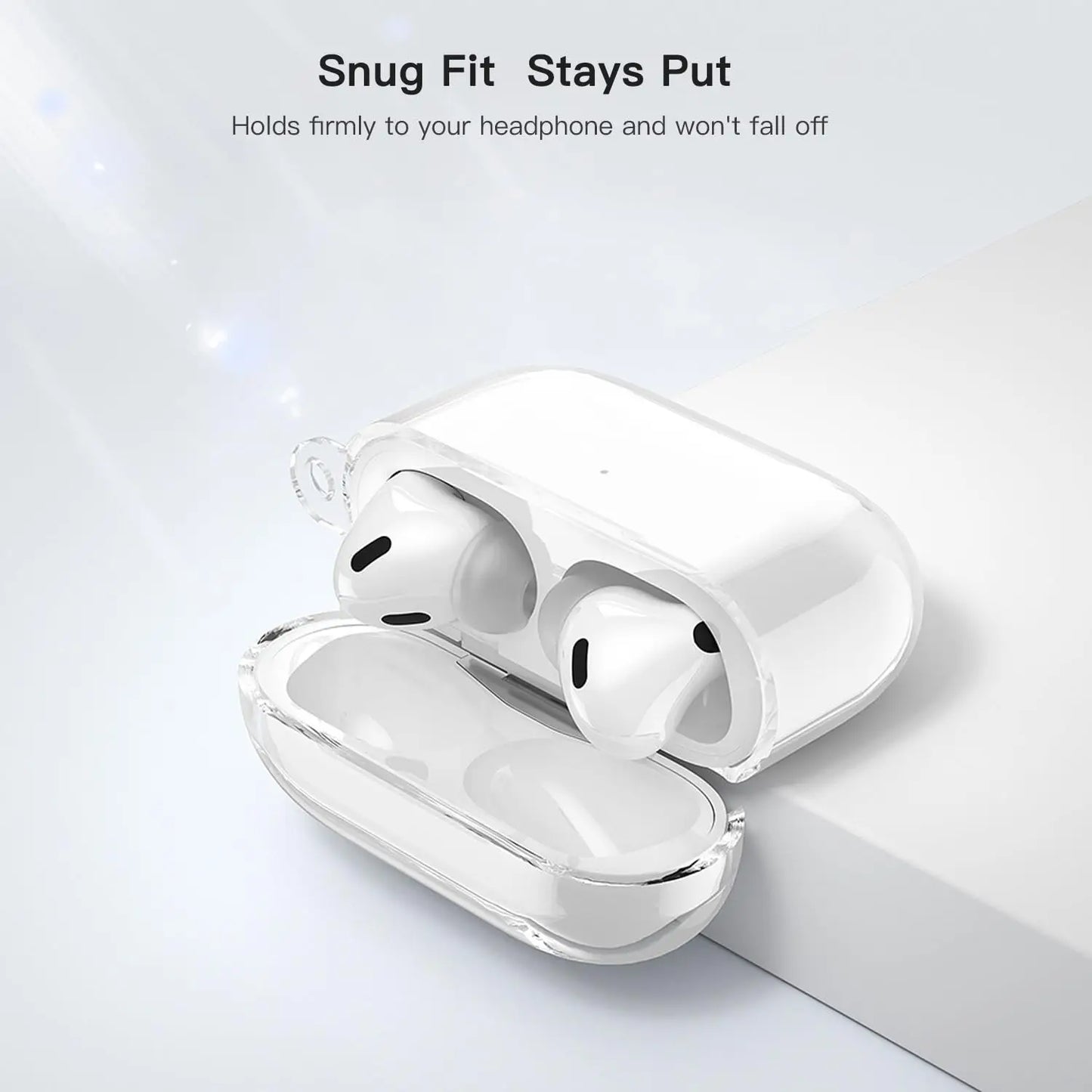 Case for Airpods Pro 3 Earphone Accessories Transparent Protective Shockproof Case with Cleaning Kit Keychain for Airpods Pro 3