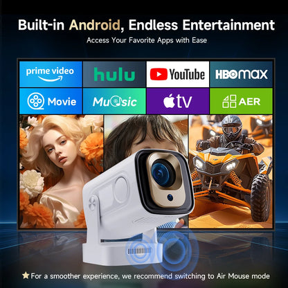 Magcubic HY310 Projector Android 11 4K Native 1080P Auto Focus Natal Brightness 330ANSI Dual Wifi BT5.4 Air Mouse Voice Control For Home Outdoor Filming