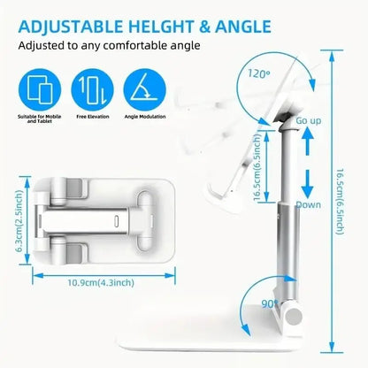 Foldable Desk Mobile Phone Holder Stand For IPhone IPad Xiaomi Adjustable Desktop Tablet Holder Universal Table Cell Phone Stand
