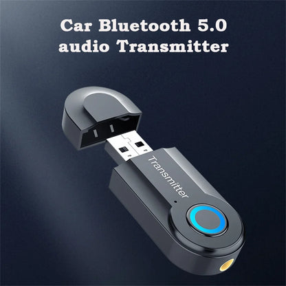 USB Bluetooth 5.0 Audio Transmitter 3.5MM AUX RCA Stereo Wireless Adapter Dongle For PC TV Car Headphones