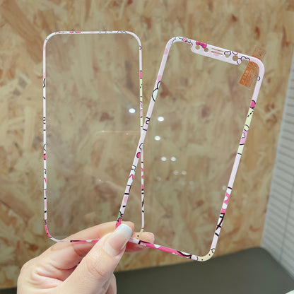 Sanrio Hello Kitty Tempered Glass for iPhone 17 16 15 14 13 12 11 Pro Max Screen Protector for 14plus 15plus Protective Film