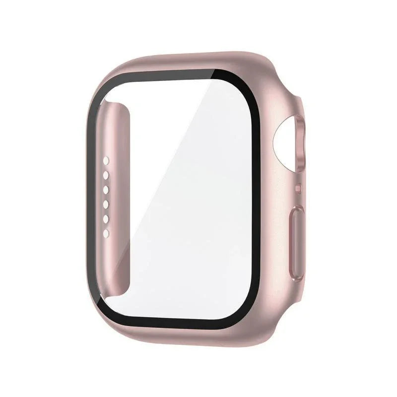 Glass+Cover For Apple Watch case 8 7 9 45mm 41mm 44mm 38 42mm iWatch Accessorie Screen Protector Apple watch series 6 SE 5 40mm