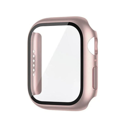 Glass+Cover For Apple Watch case 8 7 9 45mm 41mm 44mm 38 42mm iWatch Accessorie Screen Protector Apple watch series 6 SE 5 40mm