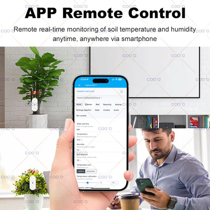ZigBee Soil Moisture Sensor Humidity Temperature Tester Garden Automation Irrigation Detector Support Home Assistant Zigbee2MQTT