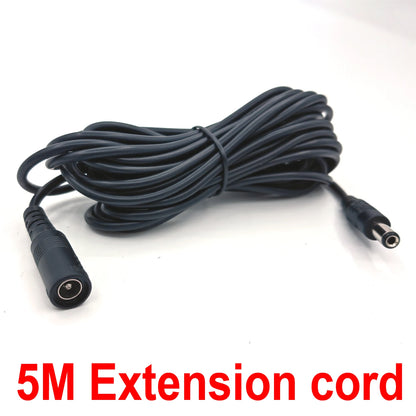 5M 10M DC12V Power Extension Cable 5.5mm*2.1mm Connector Male To Female For LED Lamp CCTV Security Camera Power Cable Cord Black