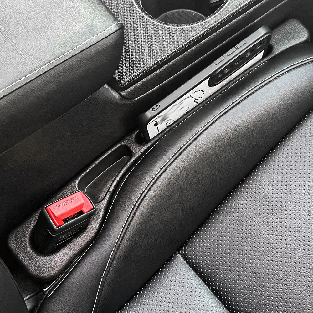 2PCS Black Car Seat Gap Filler Side Seam Plug Strip Leak-proof Filling Strip For All Car Model Wallet Phone Holder Accessories