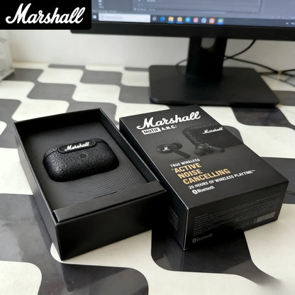 Marshall MOTIF ANC True Wireless Earbuds Active Noise Cancelling Bluetooth Earphones In-Ear Sport Fashion Headset with Mic