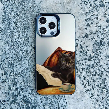 Funny Cat Daily Life Phone Case For iPhone 11 17 12 14 Pro Max Cases 16 13 15 Pro Max 13 Mini 15 Plus Shockproof Laser Covers