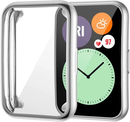 Plated Cover For Huawei Watch fit/fit 2 Case Smartwatch Accessories TPU Bumper All-Around Screen Protector Huawei fit2 watchcase