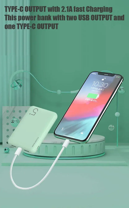 Power bank 5000mAh Ultra Silm External Battery Polymer  Portable Phone Charger Type C Power Bank For iPhone Xiaomi Mi Power bank