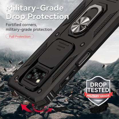 For Xiaomi Poco X3 Pro Case Magnetic Ring Holder Armor Cases For Poko Poxo Pocco Little X 3 NFC X3Pro Slide Camera Protect Cover