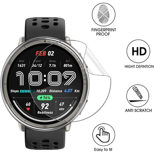 1-3Pcs For Amazfit Active 2 Watch Clear Slim Soft TPU Hydrogel Film For Amazfit Active 2 Screen Protector Curved Soft Edge