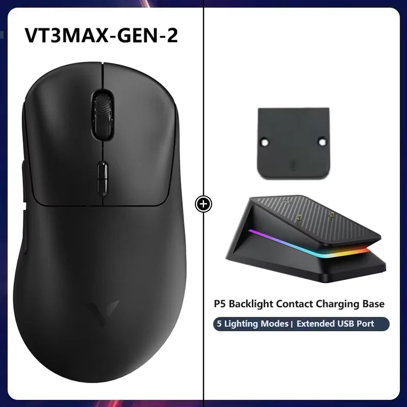 Rapoo VT3 GEN-2 Wireless Gaming Mouse 53g Lightweight 8KHz Polling Rate 26000DPI 10 Programmable Buttons Optical Sensor