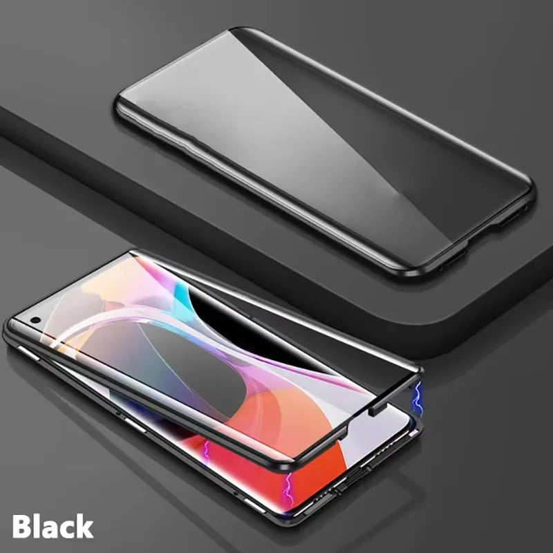 360° Protection Metal Magnetic Phone Case For XiaoMi 13T 14T 15T Redmi K60 K70 Ultra Note 13 14 Pro 5G Double Sided Glass Cover