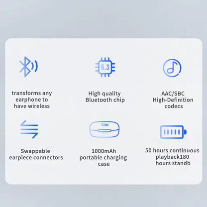 TRN BT20 PRO Bluetooth Ear Hook HIFI Earphones Module Wireless Upgrade Cable 2PIN/MMCX/0.75/0.78 Connector Replaceable Plug Iems